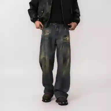 Automobili Lamborghini Baggy Jeans Retro Blue