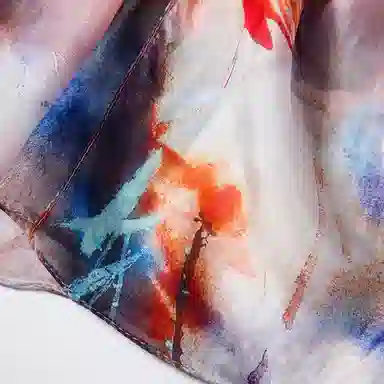 恒源祥 实用绑包数码喷绘 桑蚕丝 丝巾 女款