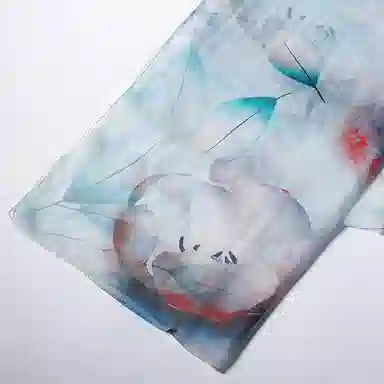 恒源祥 实用绑包数码喷绘 桑蚕丝 丝巾 女款