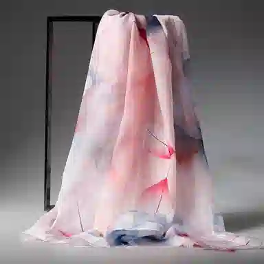 恒源祥 实用绑包数码喷绘 桑蚕丝 丝巾 女款