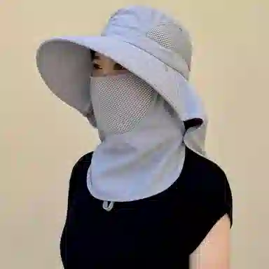北极绒 户外可折叠 遮脸护颈透气防紫外线 潮流百搭遮阳防晒 聚酯纤维 渔夫帽 男女同款情侣款