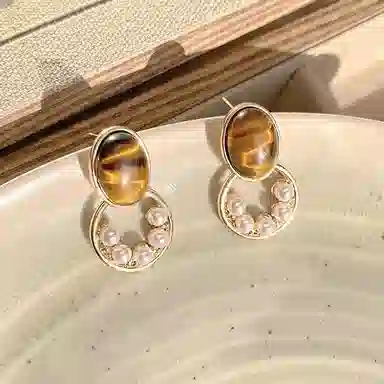 彤彤兔 美拉德复古个性时尚 合金 耳环 女款