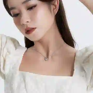 谷作 心心相恋小众轻奢高级感 合金 项链 女款