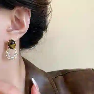 彤彤兔 美拉德复古个性时尚 合金 耳环 女款