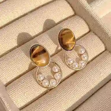 彤彤兔 美拉德复古个性时尚 合金 耳环 女款