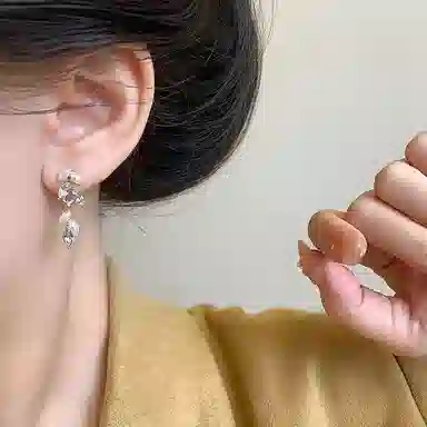 彤彤兔 轻奢小众高级感麦穗 合金 耳环 女款