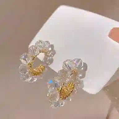 彤彤兔 韩系复古几何圆圈 合金 耳环 女款