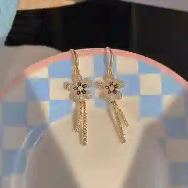 彤彤兔 复古气质小众长款 合金 耳环 女款