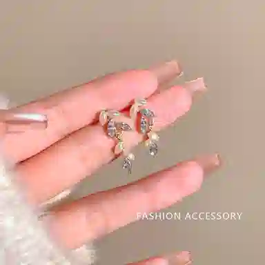 彤彤兔 轻奢小众高级感麦穗 合金 耳环 女款