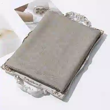 上海故事 新中式高级气质旗袍晚宴礼服复古盘扣桑蚕丝双面提花双层真丝长巾 丝巾 女款