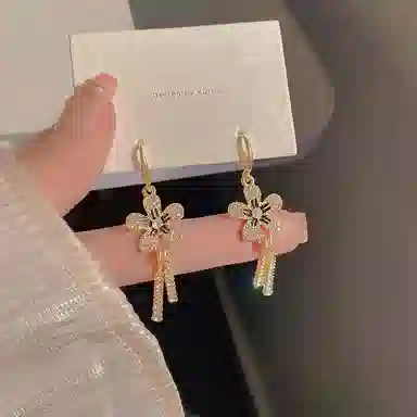 彤彤兔 复古气质小众长款 合金 耳环 女款