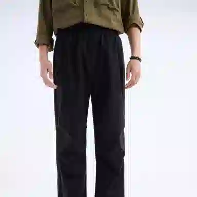 九牧王男裤专家 商务高弹车缝宽松直筒户外工装裤 男款