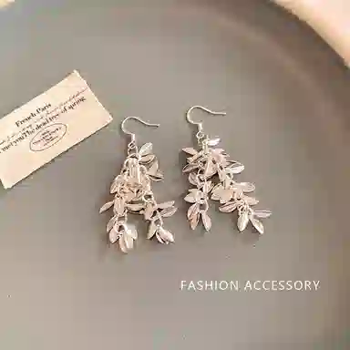 彤彤兔 韩系简约麦穗流苏 合金 耳环 女款