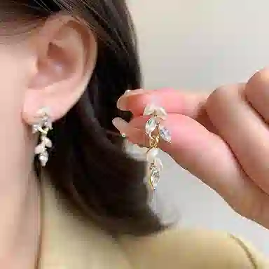 彤彤兔 轻奢小众高级感麦穗 合金 耳环 女款