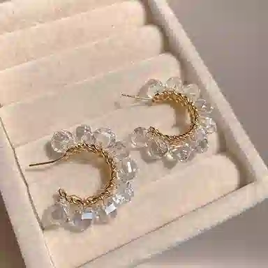 彤彤兔 韩系复古几何圆圈 合金 耳环 女款