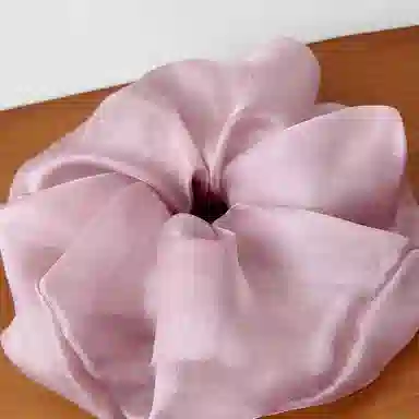 左欧 大肠超大 加大号特大紫色网纱肥肠丸子头 发圈 女款