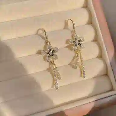 彤彤兔 复古气质小众长款 合金 耳环 女款