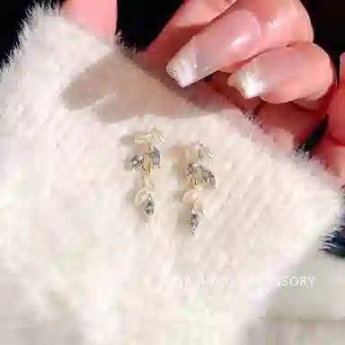 彤彤兔 轻奢小众高级感麦穗 合金 耳环 女款