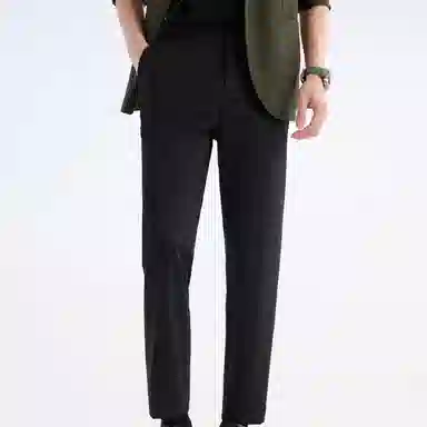 九牧王男裤专家 潮流亲肤时尚舒适直筒休闲商务西装裤 男款 灰色