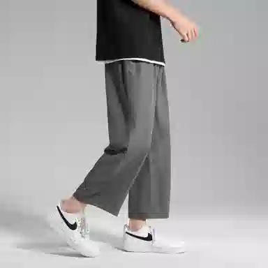 王者荣耀 孙悟空地狱火款 美式复古冰丝超薄运动九分长裤舒适透气舒适百搭直筒垂感薄款宽松九分休闲裤 男女同款