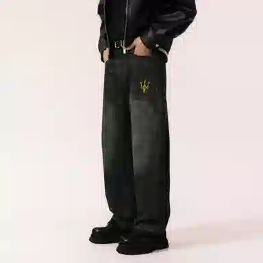 Maserati logoHbaggy jeans