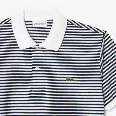 Lacoste Navy Striped Polo