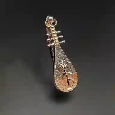 简应舒 国风玫瑰花琵琶 合金 发夹 女款