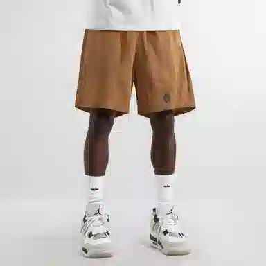 王者荣耀 孙悟空地狱火款 美式复古五分冰感纯色校园学院风健身篮球裤运动宽松系带直筒设计直筒松弛感慵懒风休闲短裤 男女同款