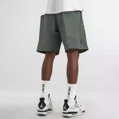 王者荣耀 孙悟空地狱火款 美式复古五分冰感纯色校园学院风健身篮球裤运动宽松系带直筒设计直筒松弛感慵懒风休闲短裤 男女同款