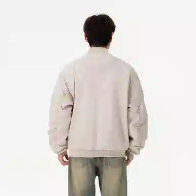 金贝勒 美式复古字母印花潮流时尚棒球领夹克外套 男女同款