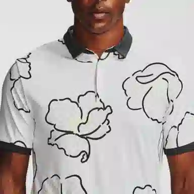 Under Armour Golf Floral Polo White
