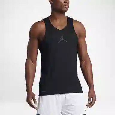 Jordan V-Neck Sleeveless Vest Black