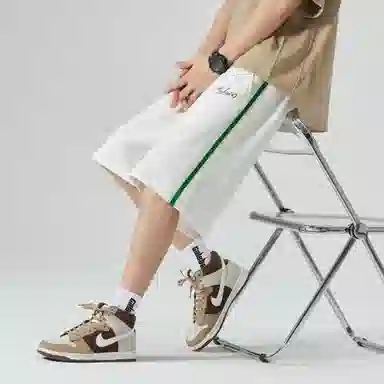 王者荣耀 鲁班七号款 美式高街字母印花日常通勤宽松舒适无性别插色抽绳休闲短裤 男女同款