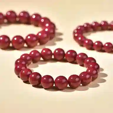 石在行 收藏级高含量复古紫金砂平安转运纳福 国潮新中式 佛珠念珠文玩 素圈圆珠 再造辰砂朱砂 玉石手串 通用