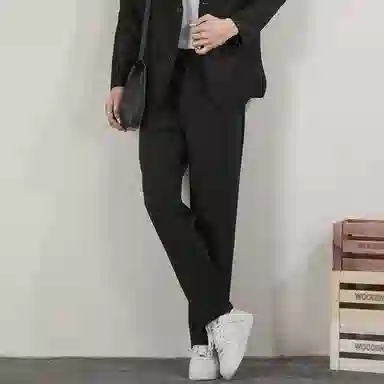 顶峰保罗 基础款直筒百搭高街宽松垂感休闲西装裤 男女同款