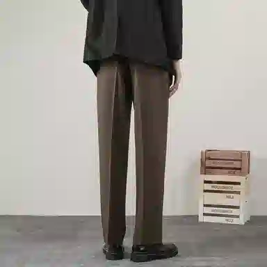 顶峰保罗 基础款直筒百搭高街宽松垂感休闲西装裤 男女同款