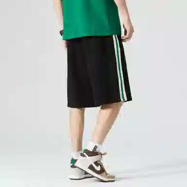 王者荣耀 鲁班七号款 美式高街字母印花日常通勤宽松舒适无性别插色抽绳休闲短裤 男女同款