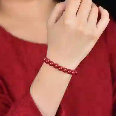 石在行 收藏级高含量复古紫金砂平安转运纳福 国潮新中式 佛珠念珠文玩 素圈圆珠 再造辰砂朱砂 玉石手串 通用