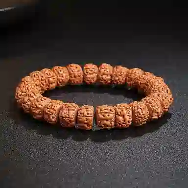 木盛缘 五瓣双龙文玩木饰 金刚菩提 手串 男女同款情侣款