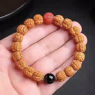 木盛缘 五瓣双龙文玩木饰 金刚菩提 手串 男女同款情侣款