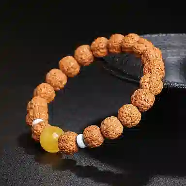 木盛缘 五瓣双龙文玩木饰 金刚菩提 手串 男女同款情侣款