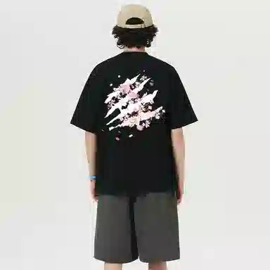 UNthemed Sakura Scratched Letter Tee