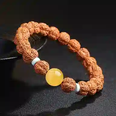 木盛缘 五瓣双龙文玩木饰 金刚菩提 手串 男女同款情侣款