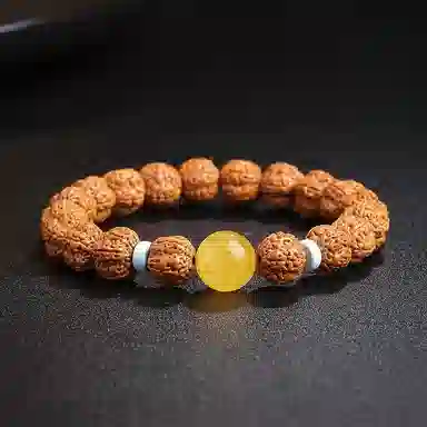 木盛缘 五瓣双龙文玩木饰 金刚菩提 手串 男女同款情侣款