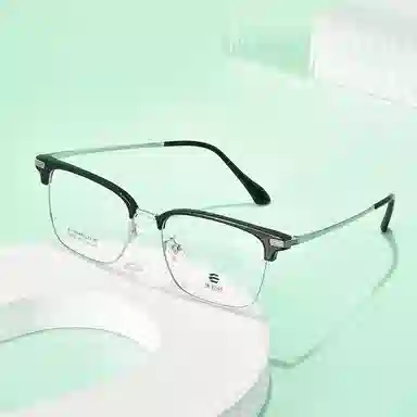 【联系客服可选配镜套餐】 康视顿 商务眉框 β钛板材镜架钛材 光学镜架 男女同款情侣款