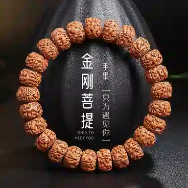 木盛缘 五瓣双龙文玩木饰 金刚菩提 手串 男女同款情侣款