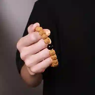 木盛缘 五瓣双龙文玩木饰 金刚菩提 手串 男女同款情侣款