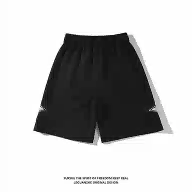 轻迎 夏季大码美式复古麂皮绒休闲短裤 男款