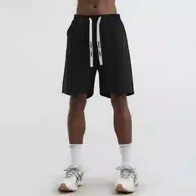 王者荣耀 美式五分裤纯色学院风运动宽松系带字母休闲短裤 男女同款