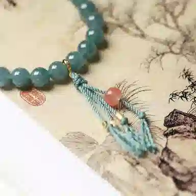 天台山 【天台山官方已祝福加持】天台山云烟绕小众高级感福气满满好运转运 糯种 翡翠手串 男女同款情侣款